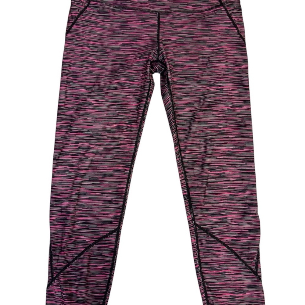 Charlotte Russe Sport Pink and Black Patterned Leggings